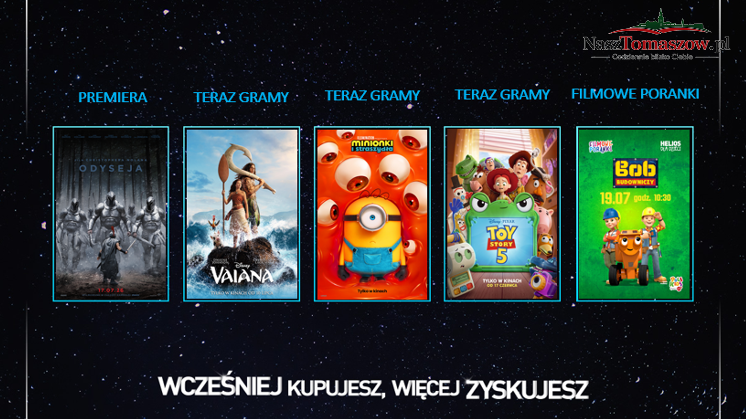 Helios zaprasza na lipcowe hity na wielkim ekranie. „Odyseja”, familijne premiery i finał mundialu