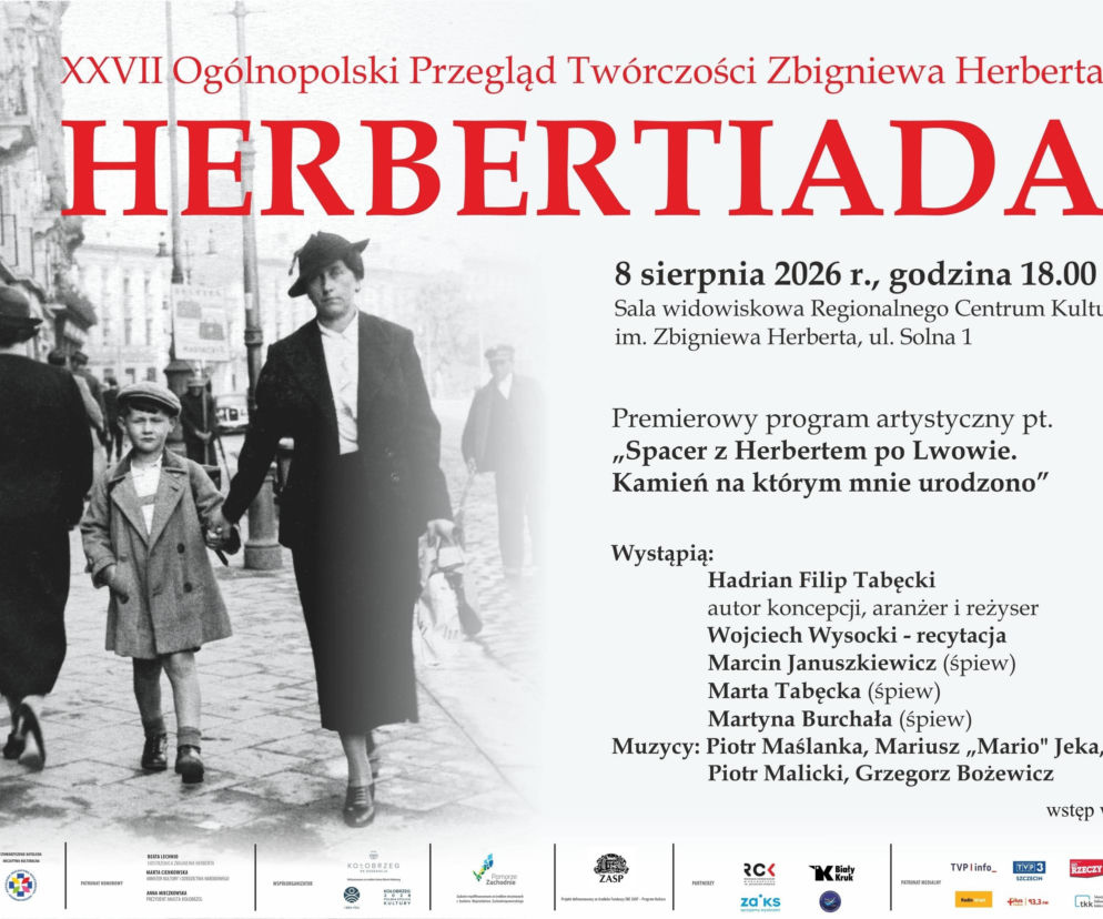 Plakat XXVII Herbertiady z archiwalnym zdjęciem kobiety i dziecka. O wydarzeniu przeczytasz na Radioplus.