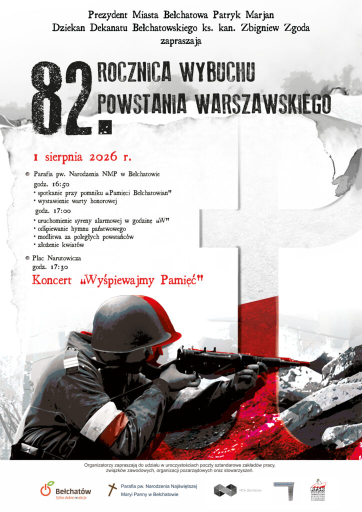 Plakat - 82. rocznica wybuchu Powstania Warszawskiego