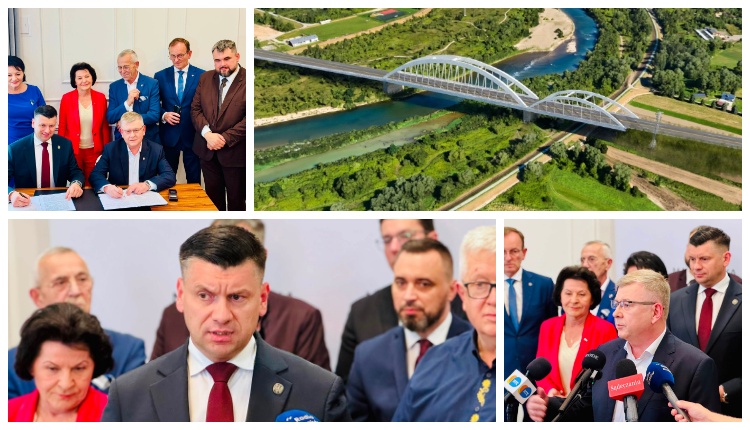 Historyczna chwila dla Nowego Sącza. Podpisano umowę na trzeci most nad Dunajcem