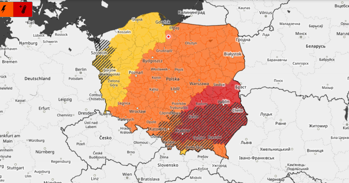IMGW ostrzega przed gwałtownymi zjawiskami pogodowymi
