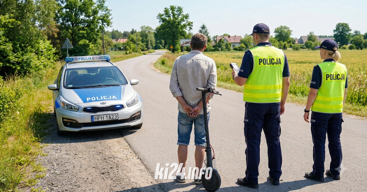 Jechał pijany hulajnogą i nie był to pierwszy taki raz