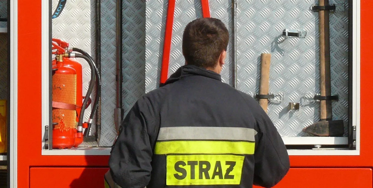 Jechali zabezpieczać bieg w Łowiczu. Po drodze zapalił się ich wóz bojowy