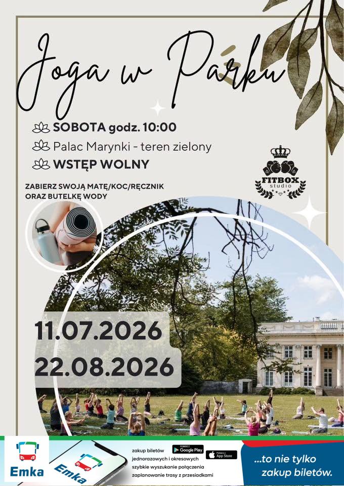 Joga w plenerze przed Pałacem Marynki. Bezpłatne zajęcia już w sobotę