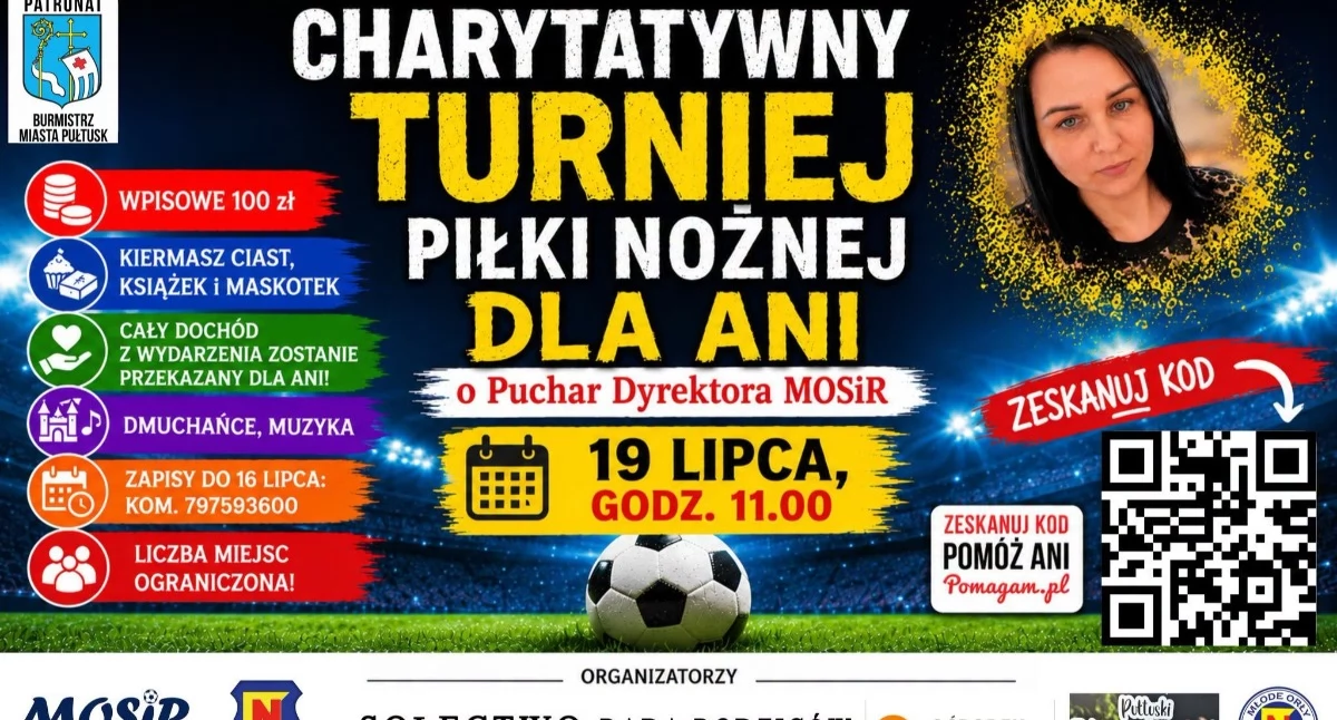 Już jutro! Charytatywny Turniej Piłki Nożnej o Puchar Dyrektora MOSiR na pułtuskim stadionie