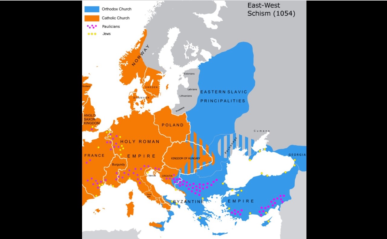 Kalendarium: 16 lipca 1054 wysłannik papieża nałożył ekskomunikę na patriarchę Konstantynopola. Zapoczątkowany został rozłam Kościoła Chrześcijańskiego ⬛ Sekularyzacja po francusku: 5 tys. kościołów do rozbiórki