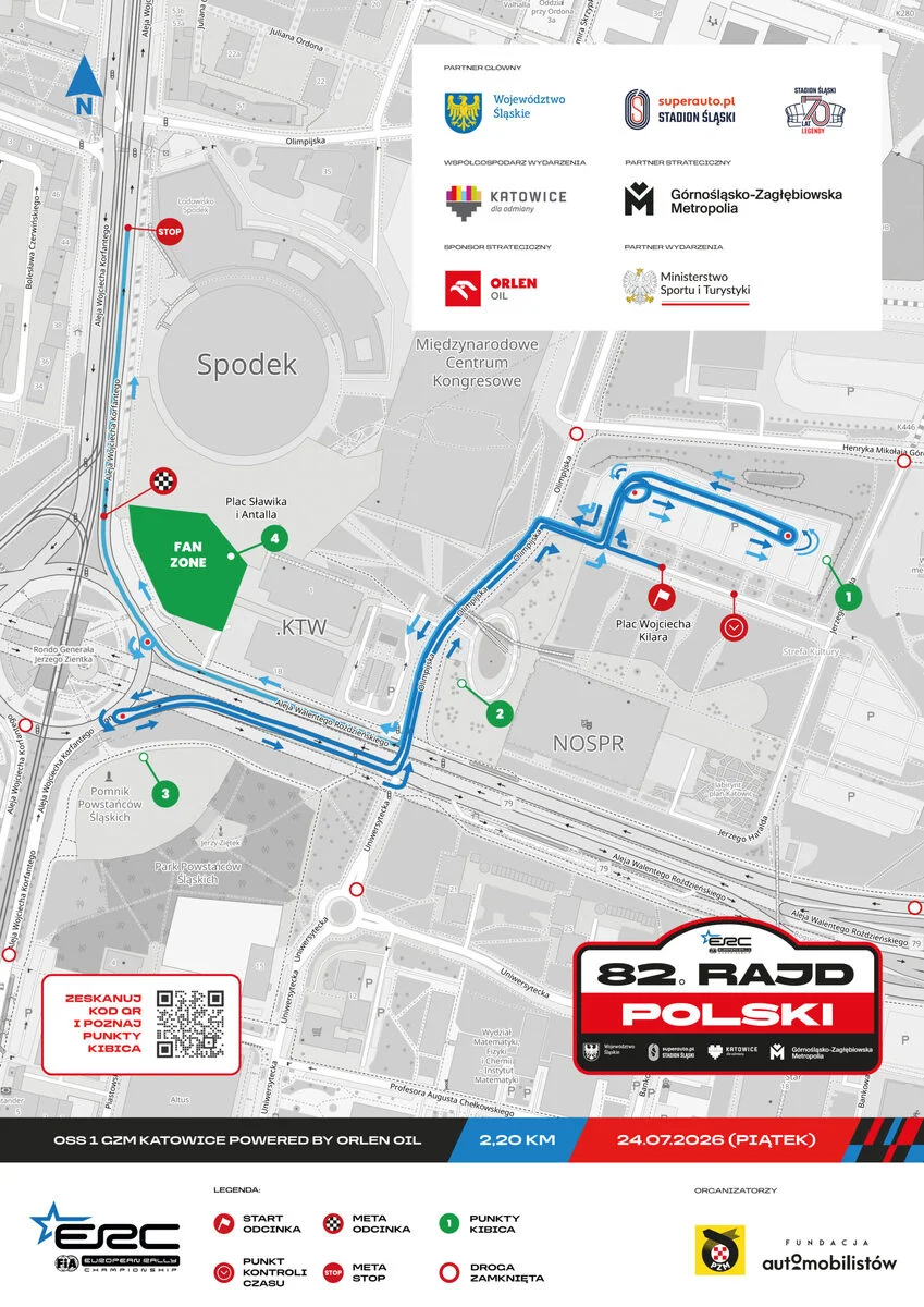 Katowice: Rajd Polski 2026 – utrudnienia w ruchu 24 lipca