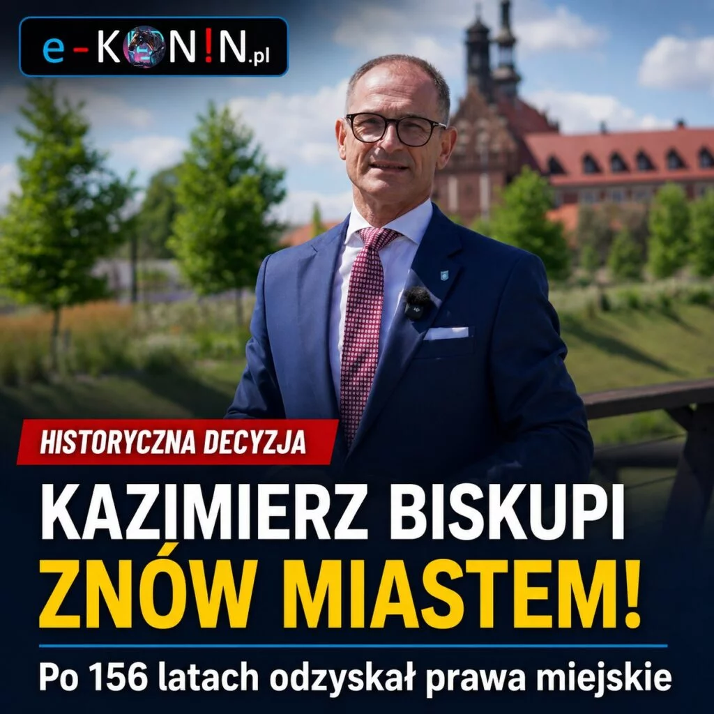 Kazimierz Biskupi odzyska prawa miejskie. Od 1 stycznia 2027 roku znów będzie miastem