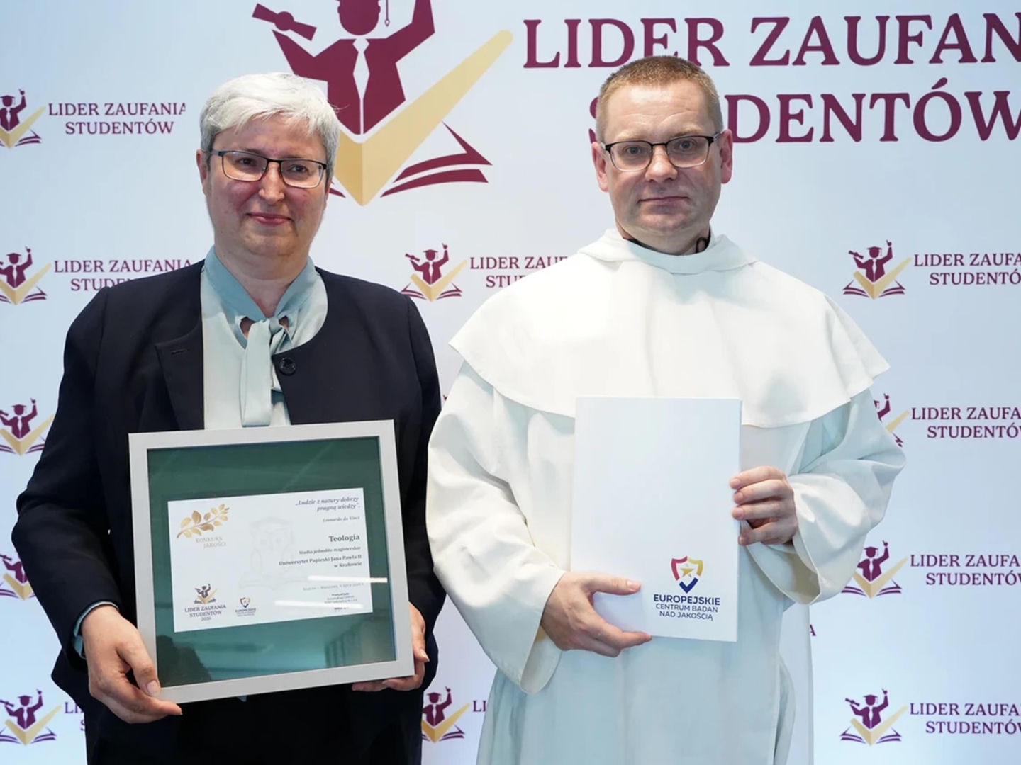 Kierunek teologia wśród laureatów II Ogólnopolskiego Konkursu Jakości „Lider Zaufania Studentów”