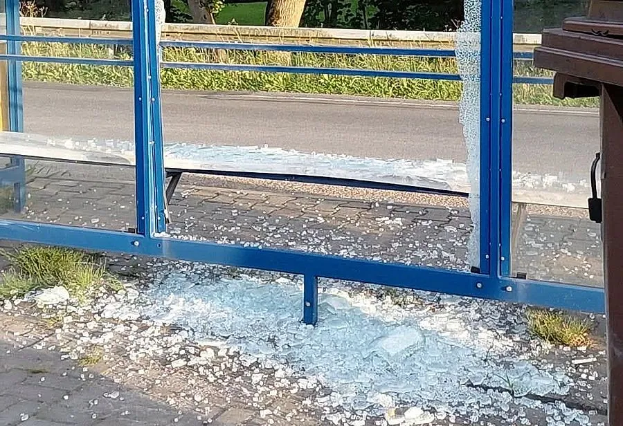 Kim jest wandal, który zniszczył przystanek w Zakrzowie? Mieszkańcy ostrzegają w sieci