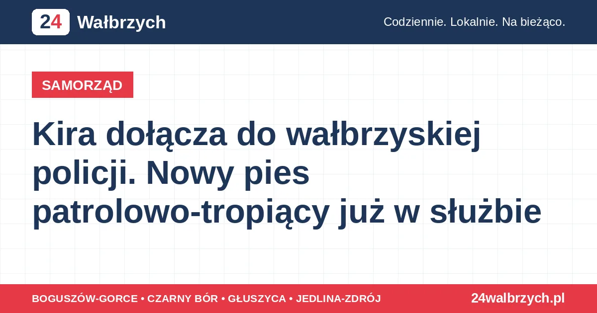Kira dołącza do wałbrzyskiej policji. Nowy pies patrolowo-tropiący już w służbie