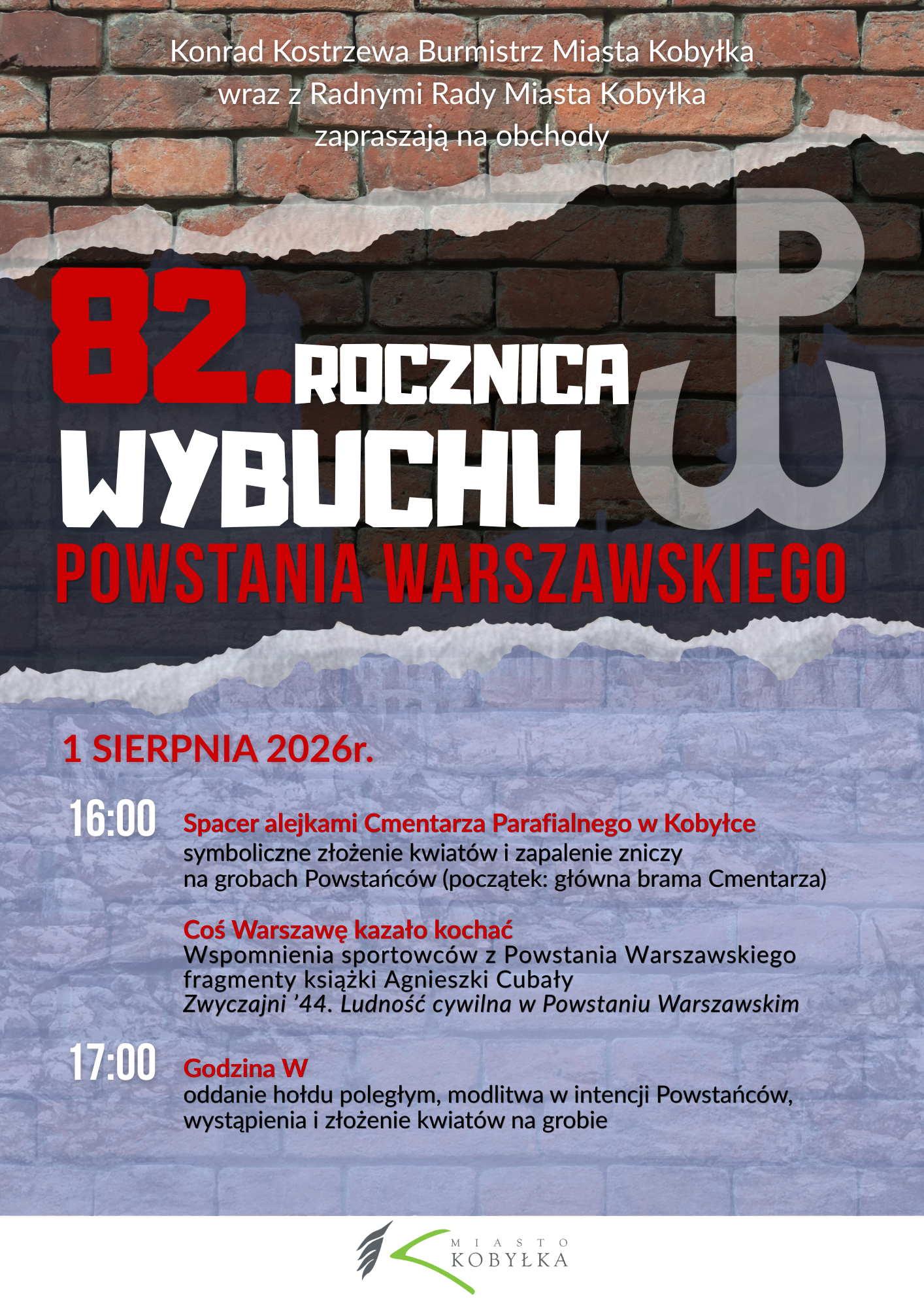 Kobyłka uczci 82. rocznicę wybuchu Powstania Warszawskiego. Mieszkańcy spotkają się podczas Godziny „W”