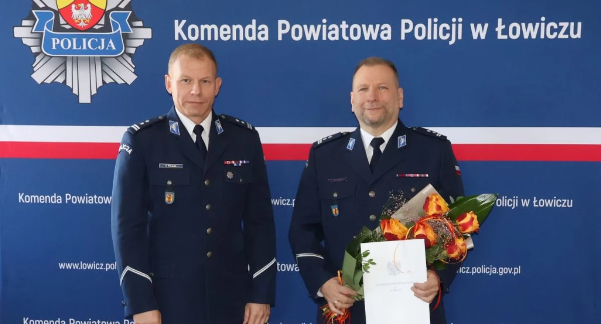 Komenda Powiatowa Policji w Łowiczu ma oficjalnie nowego zastępcę komendanta