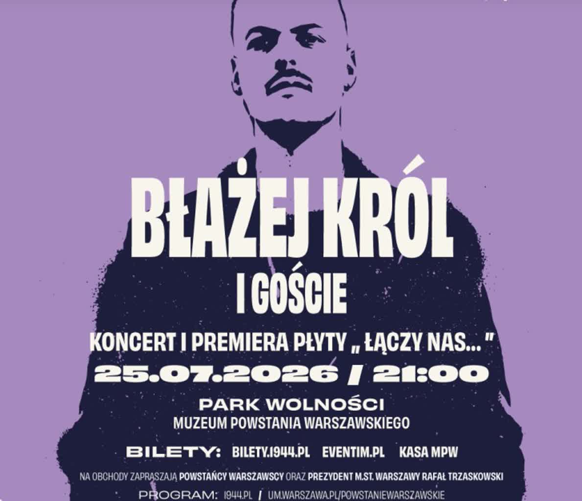 Koncert Błażeja Króla częścią obchodów rocznicy Powstania Warszawskiego