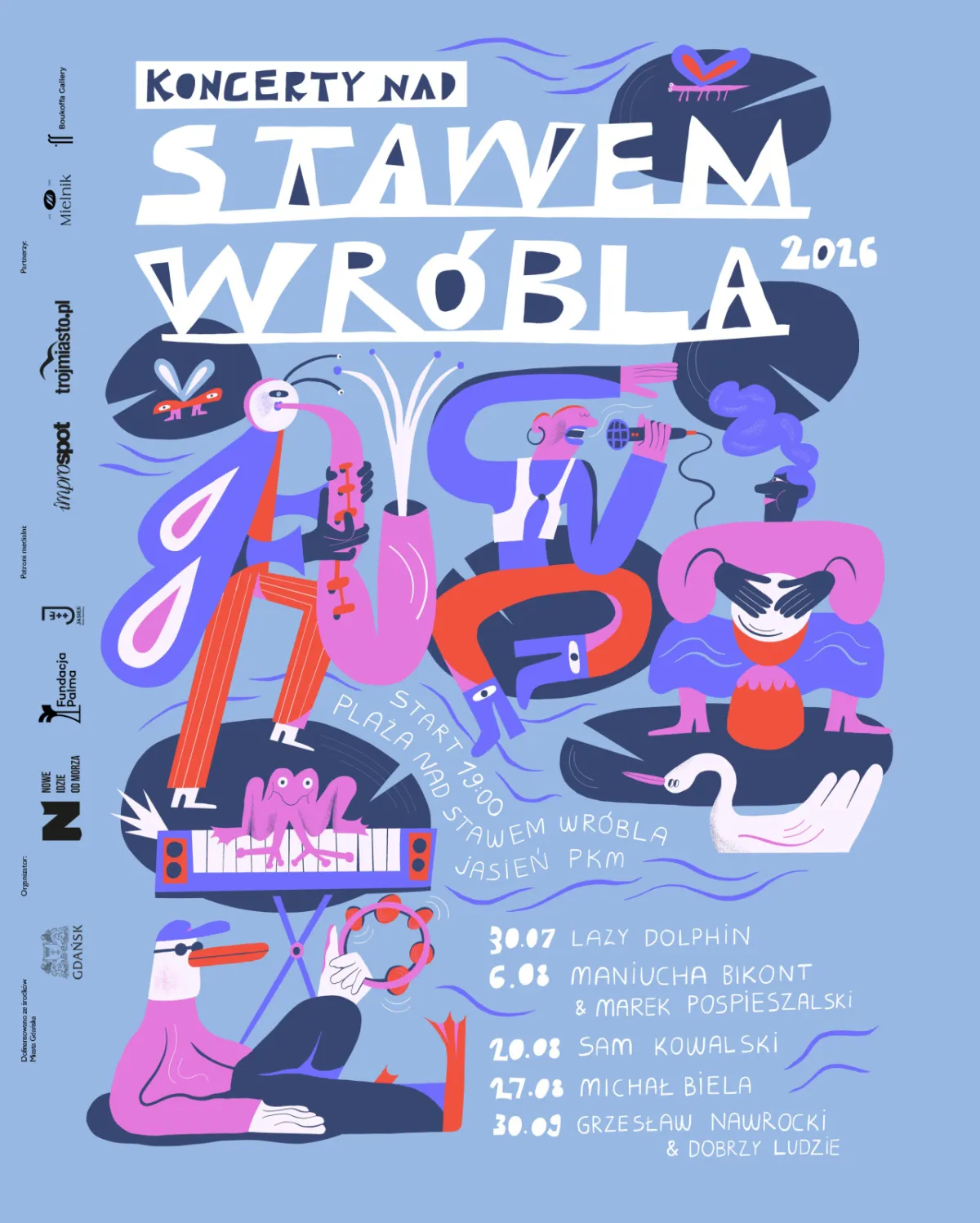 Koncerty nad Stawem Wróbla 2026: Lazydolphin