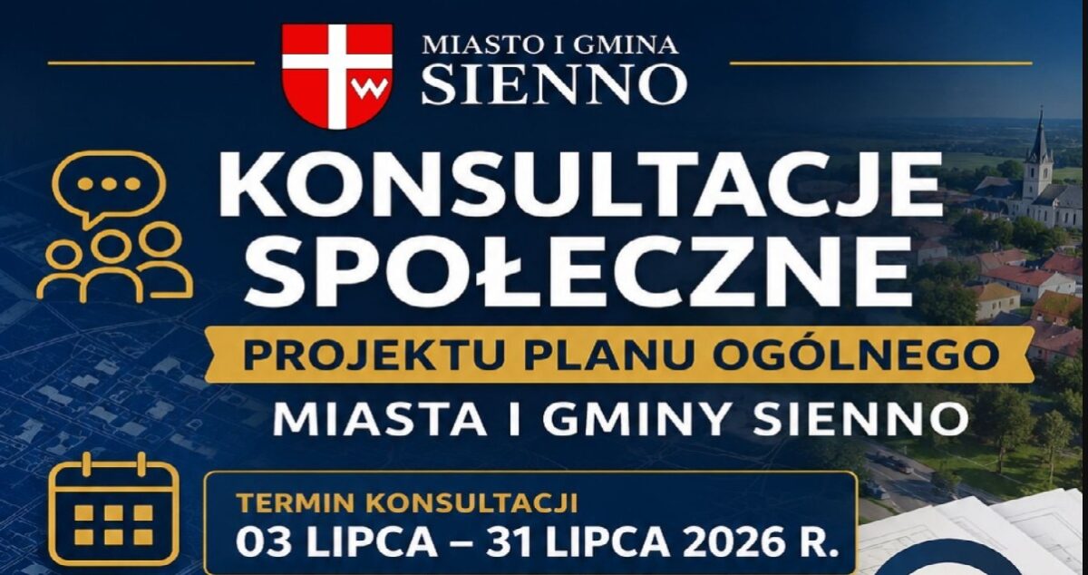 Konsultacje społeczne projektu Planu Ogólnego Miasta i Gminy Sienno