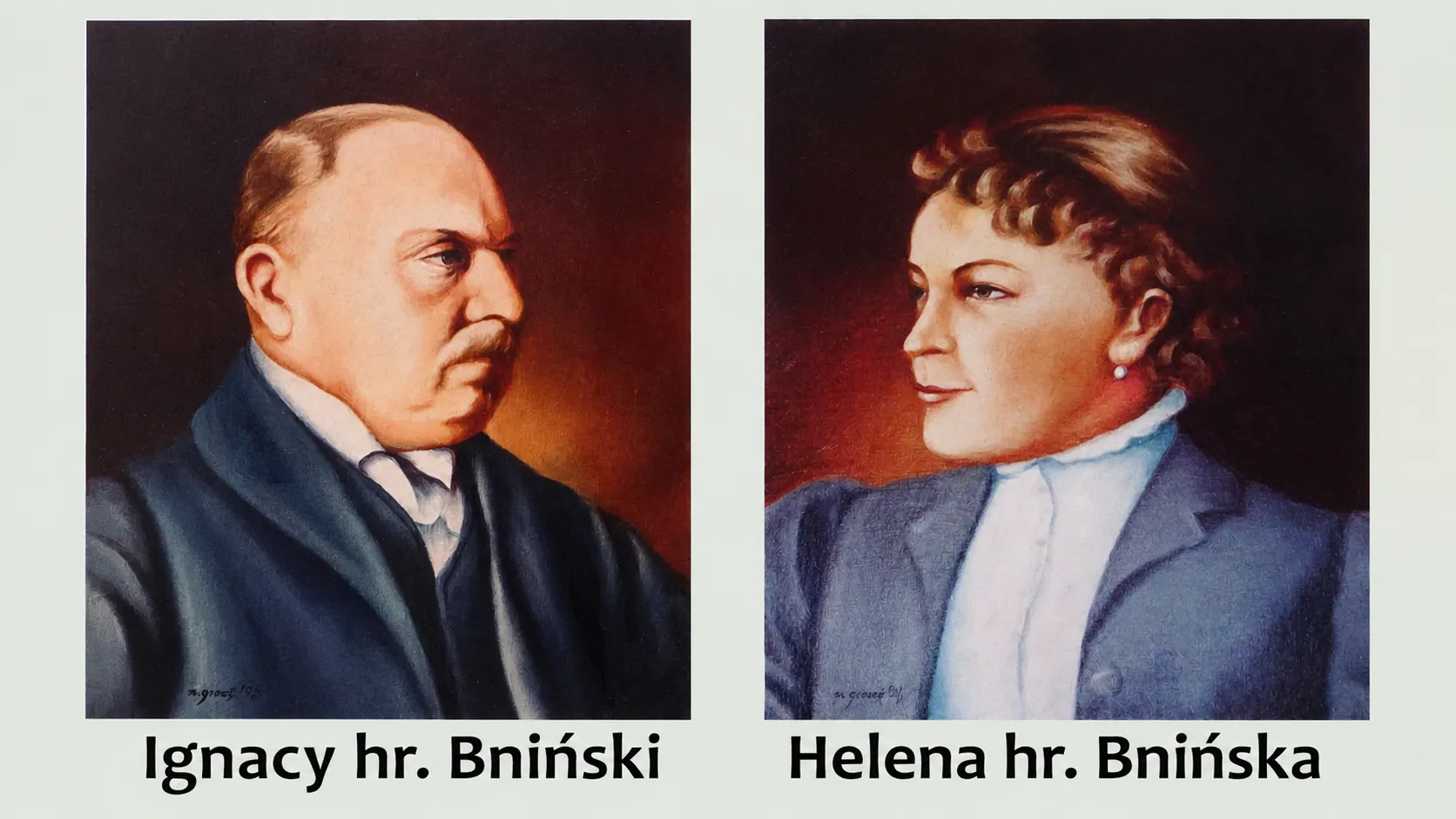 Hr. i hr. Bnińscy, foto z wiaty informacyjnej w Pietronakch.