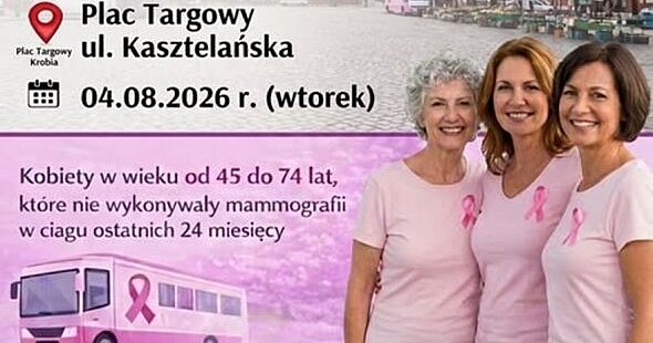 Krobia. Bezpłatna mammografia dla kobiet w wieku 45–74 lat