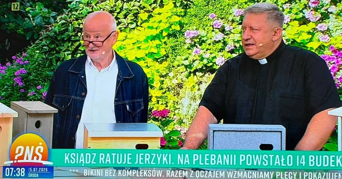 Ks. Lucjan Szumierz był gościem „Pytania na Śniadanie”. Proboszcz z Kolbuszowej mówił o jerzykach