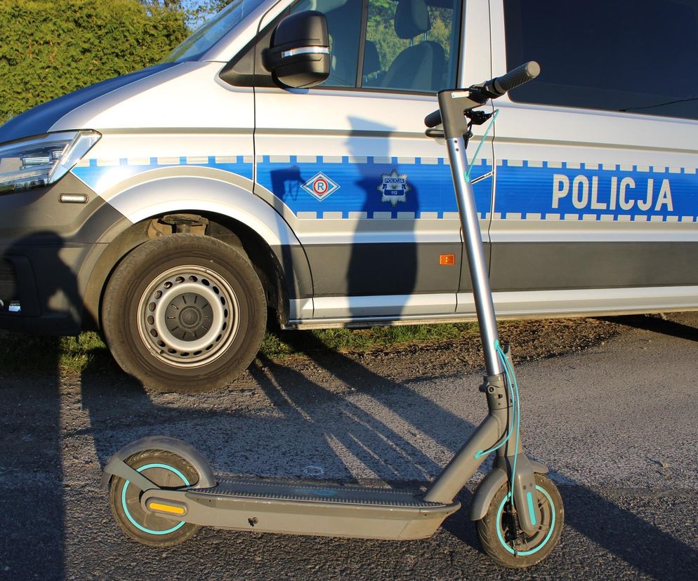 Policja, hulajnoga elektryczna