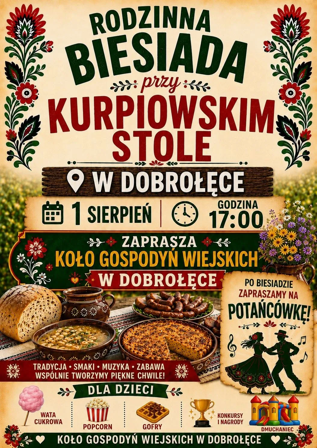 Kurpiowska uczta i potańcówka. Wielka biesiada w Dobrołęce