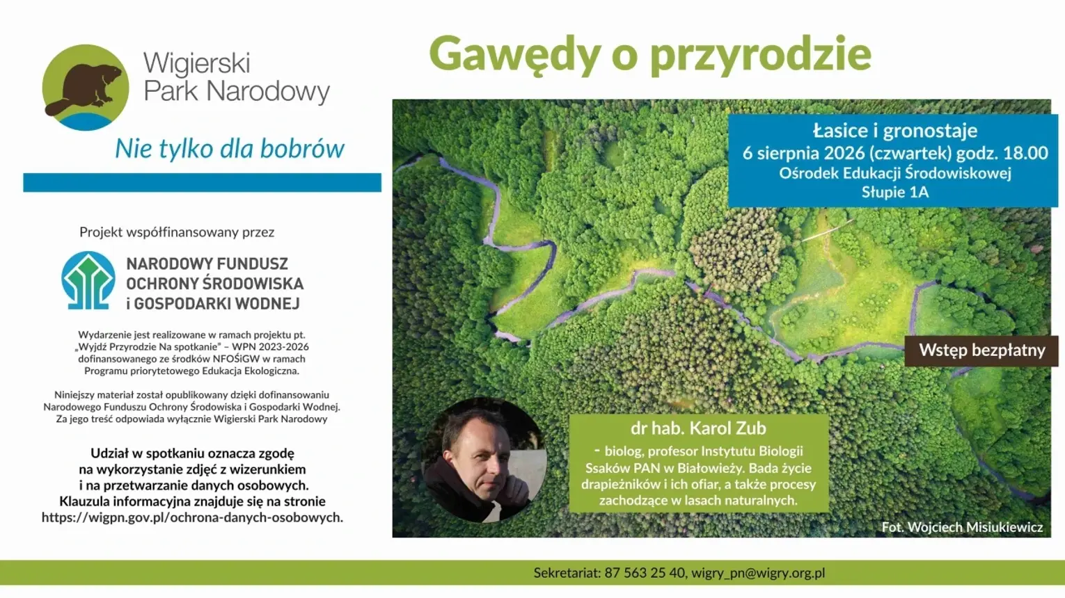 Łasice i gronostaje bohaterami kolejnych Gawęd o Przyrodzie. WPN zaprasza na spotkanie z naukowcem