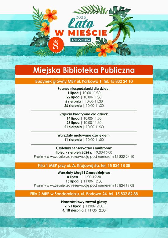 "Lato w mieście" z MBP - Miejska Biblioteka Publiczna im. Jana Długosza w Sandomierzu