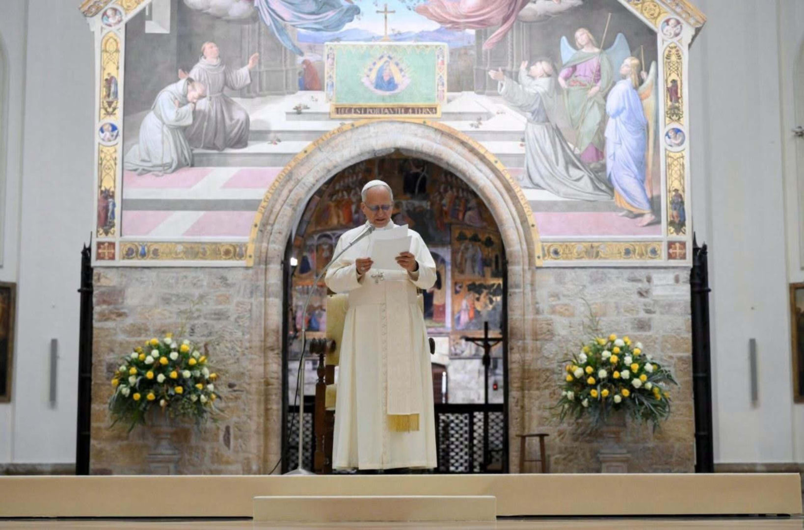Leon XIV na franciszkańskim spotkaniu młodych w Asyżu