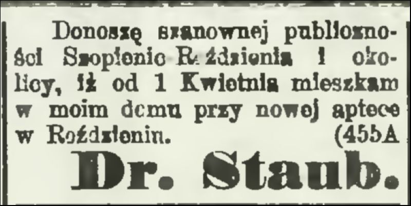 Willa Stauba 1 kwietnia 1893 Fot.: www.sbc.org.pl