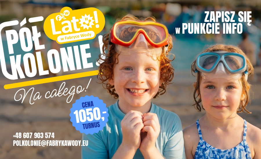 Półkolonie w Fabryce Wody. Grafika ilustracyjna