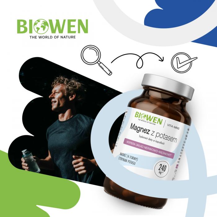Magnez z potasem Biowen 100 kapsułek
