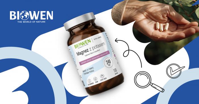 Magnez z potasem Biowen 100 kapsułek