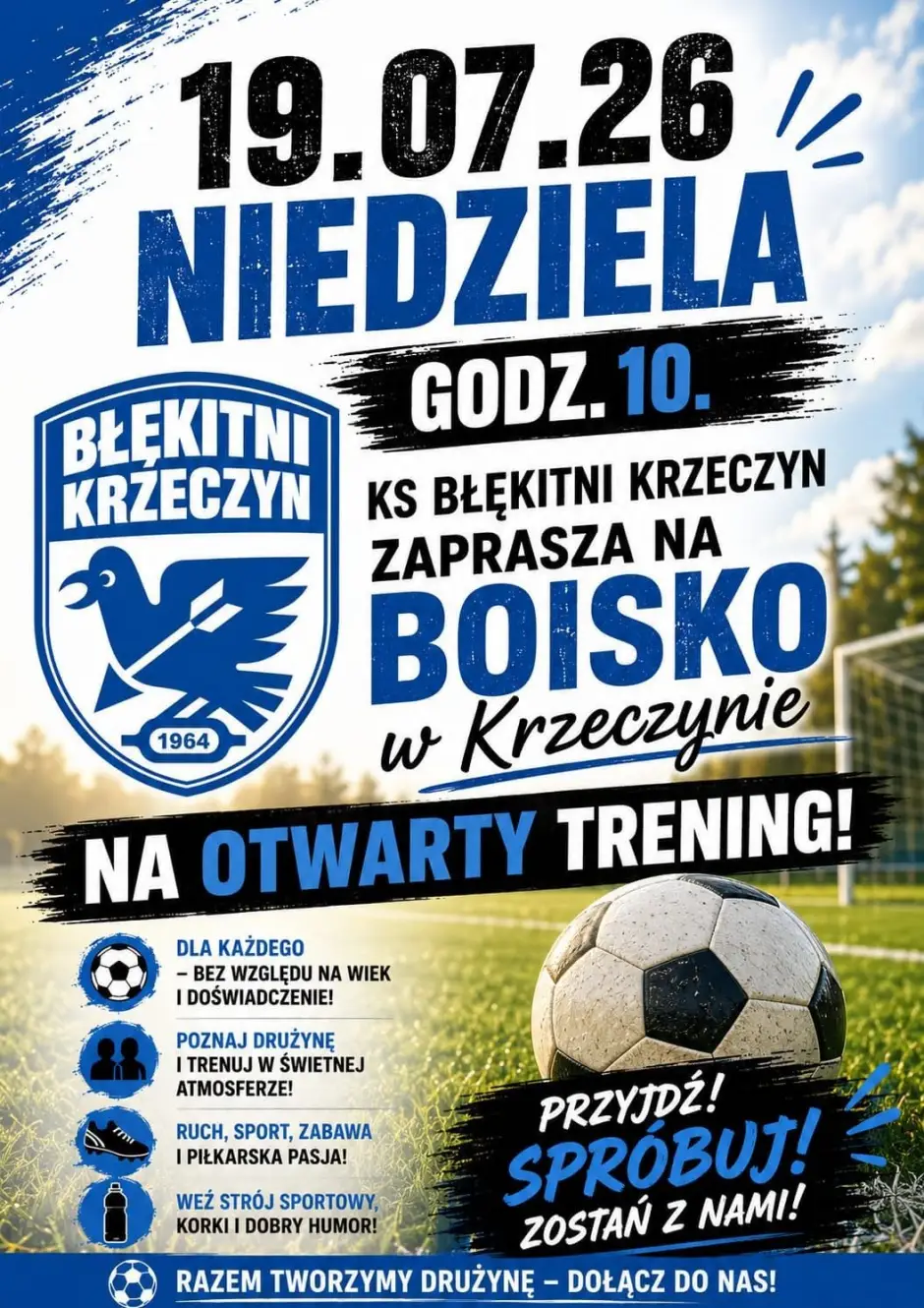 „Mamy warunki i potencjał”. Błękitni Krzeczyn otwierają się na współpracę i zapraszają na trybuny