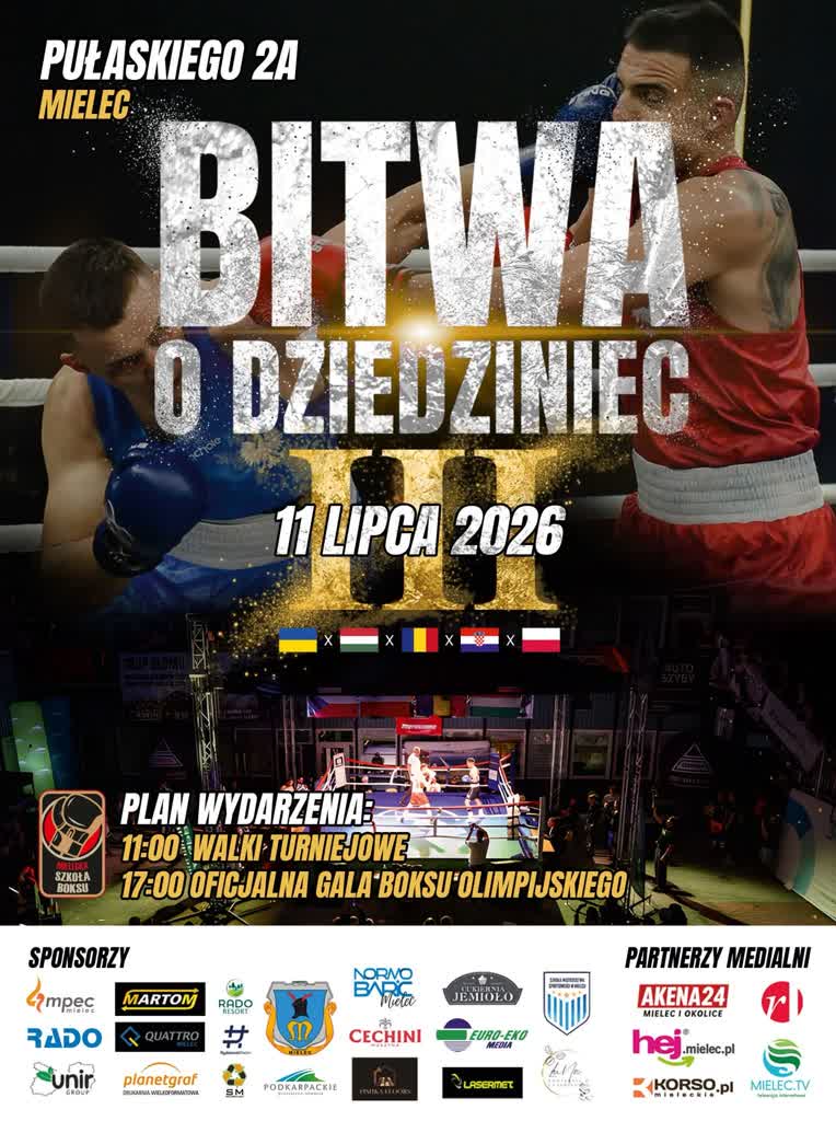 Mielec: III Mielecka Gala Boksu Olimpijskiego – Biwa o dziedziniec
