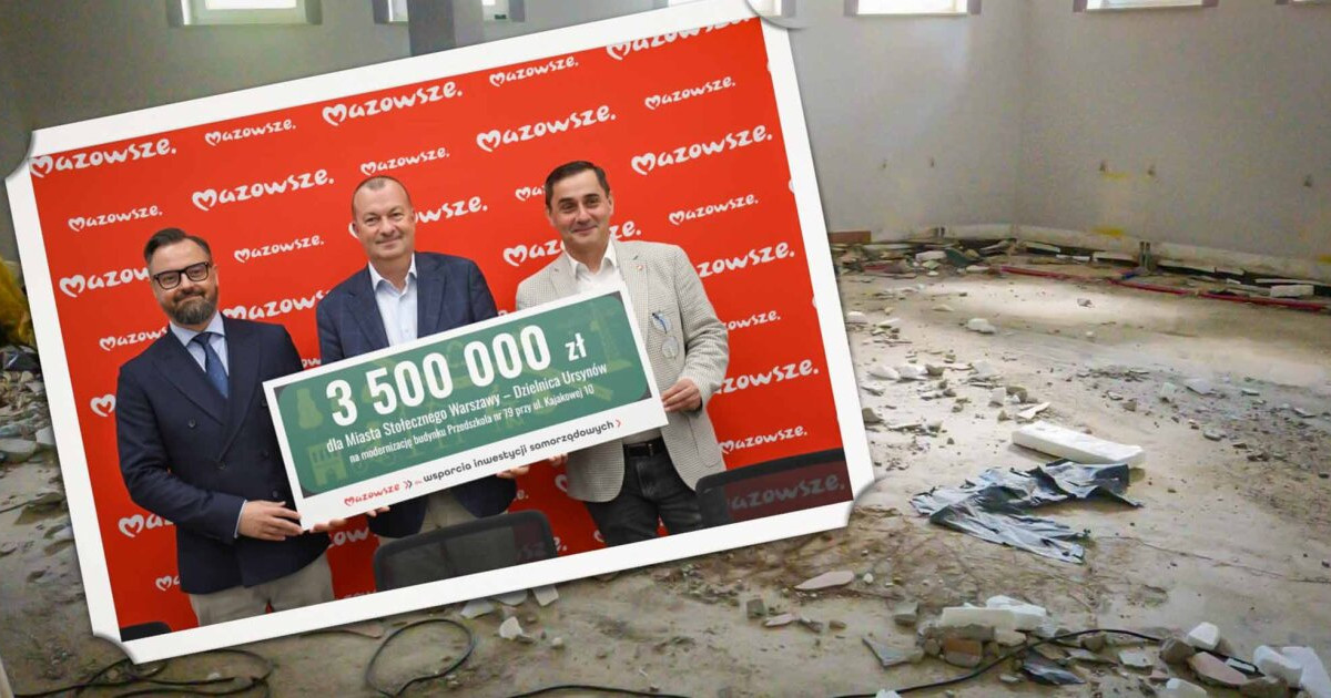 Miliony od Mazowsza dla Ursynowa na remont przedszkola