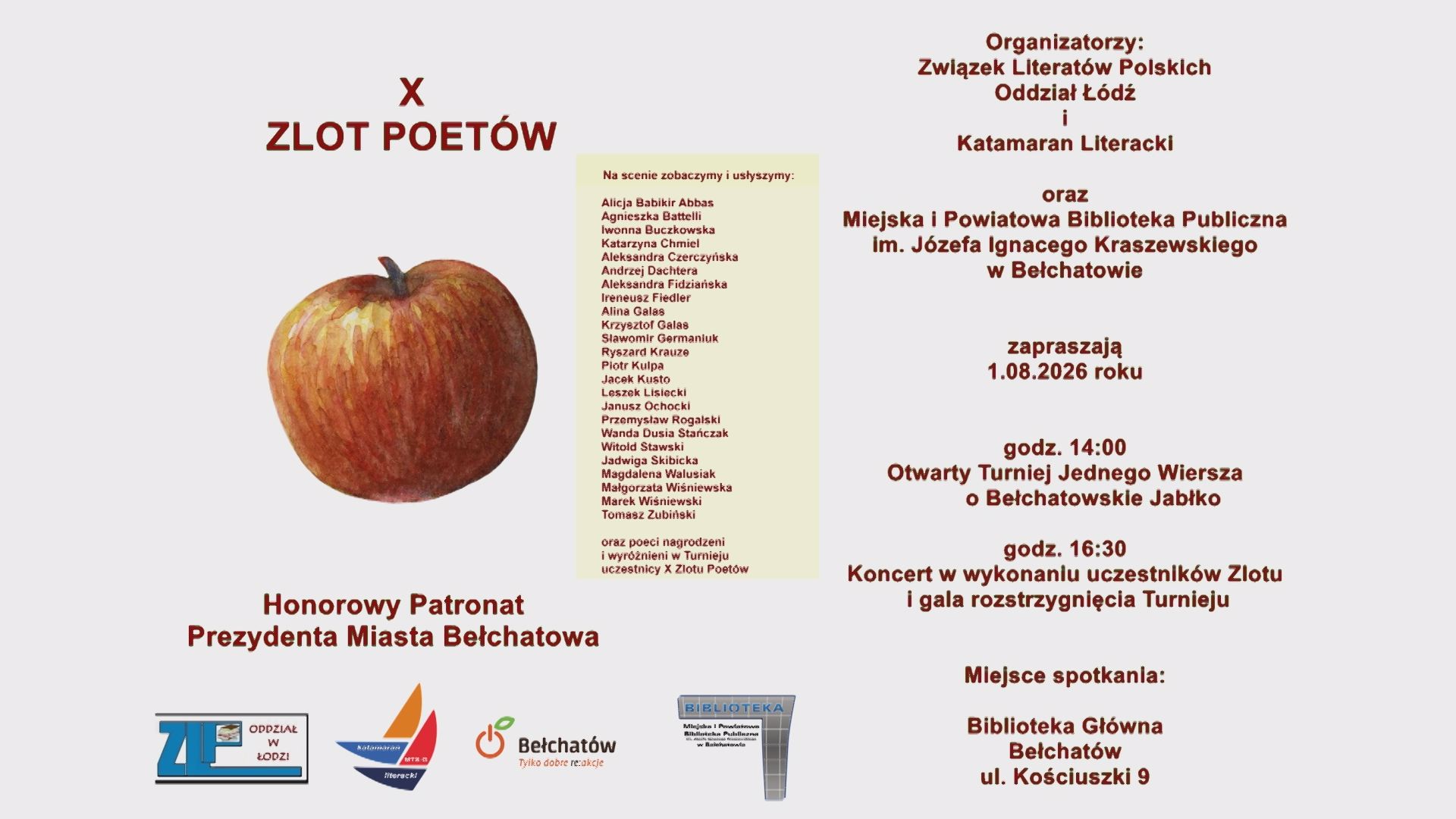 MiPBP zaprasza na X Zlot Poetów
