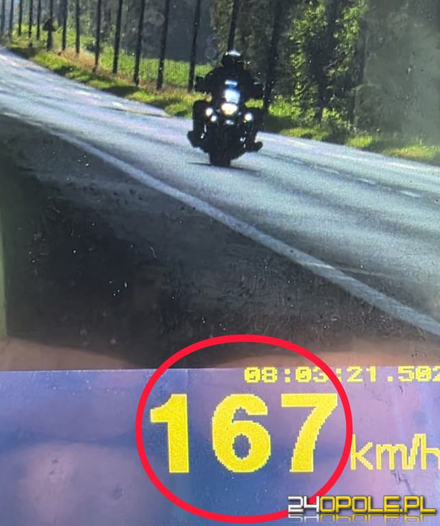 Motocyklista pędził 167 km/h - stracił prawo jazdy i otrzymał wysoki mandat