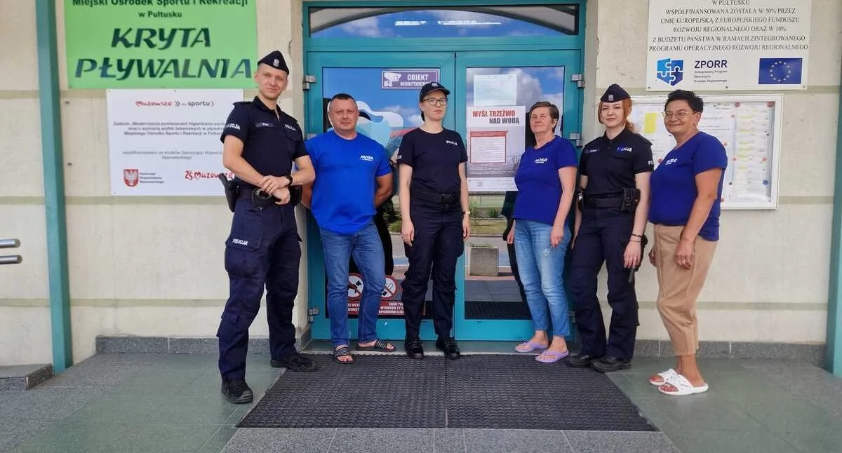 „Myśl trzeźwo nad wodą” – pułtuscy policjanci apelują przed gorącym weekendem