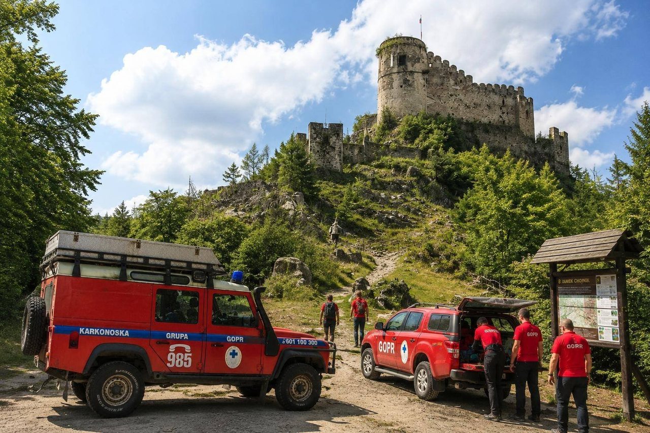 N Śmierć turysty w drodze na Zamek Chojnik