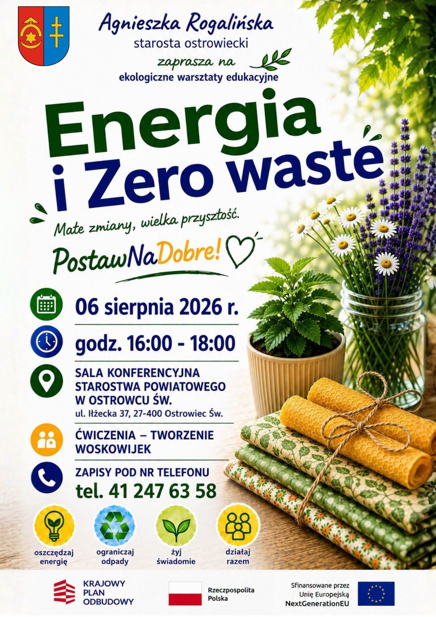 Na warsztaty „Energia i zero waste” zaprasza starostwo powiatowe