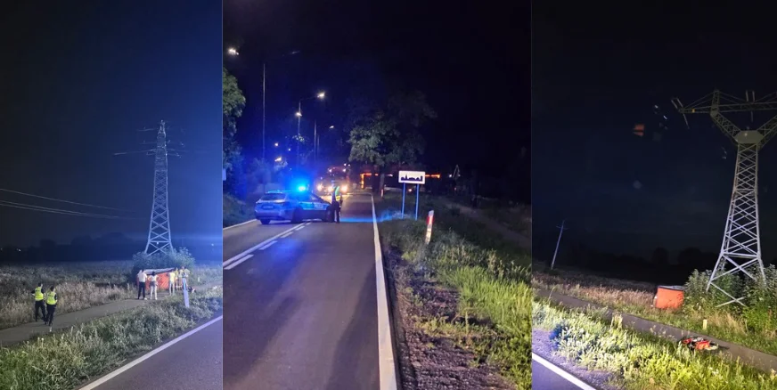 Niebezpieczna sytuacja w Drawsku Pomorskim. Mężczyzna wszedł na słup energetyczny