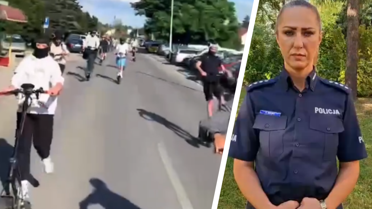 Niebezpieczny rajd nastolatków na hulajnogach w Krośnie. Policja wszczęła postępowanie