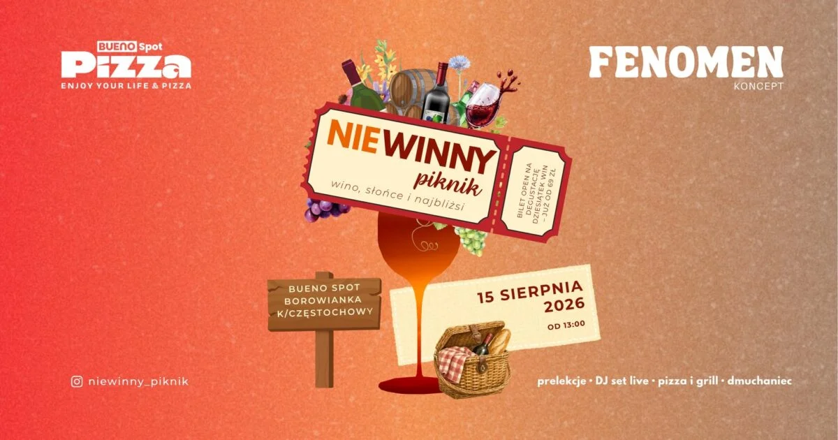 NIEWINNY Piknik 2026 – wino, słońce i najbliżsi -w Borowiance pod Częstochową