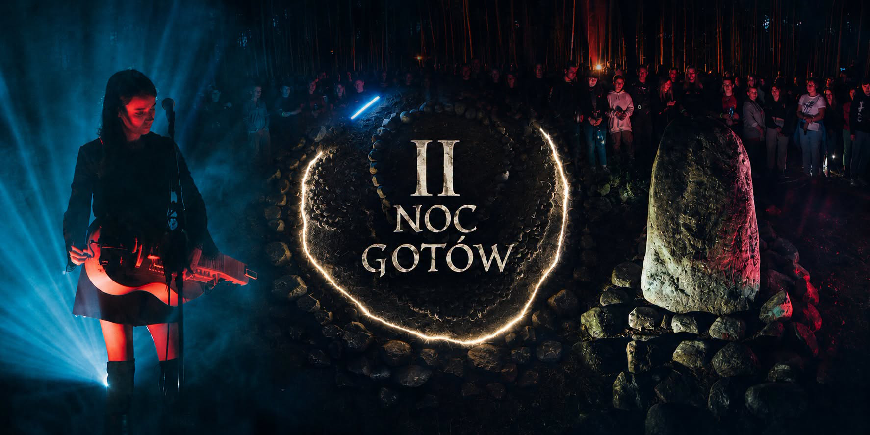 Nocne zwiedzanie rezerwatu „Kamienne Kręgi” w Grzybnicy podczas II Nocy Gotów