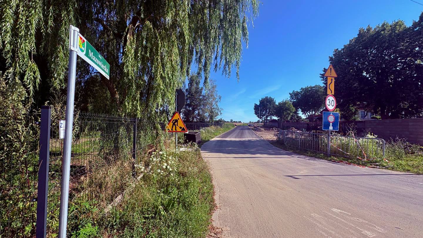 Nowa nawierzchnia na ul. Mazowieckiej w Cekanowie. Droga jest już przejezdna