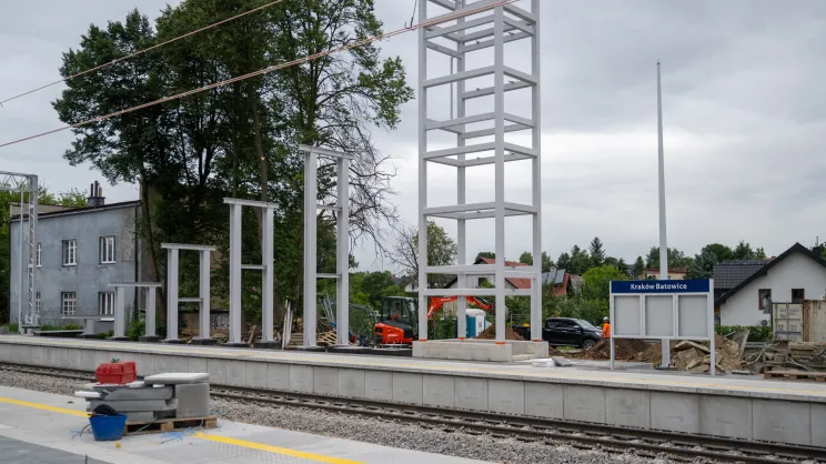 Prace na stacji kolejowej Kraków Batowice