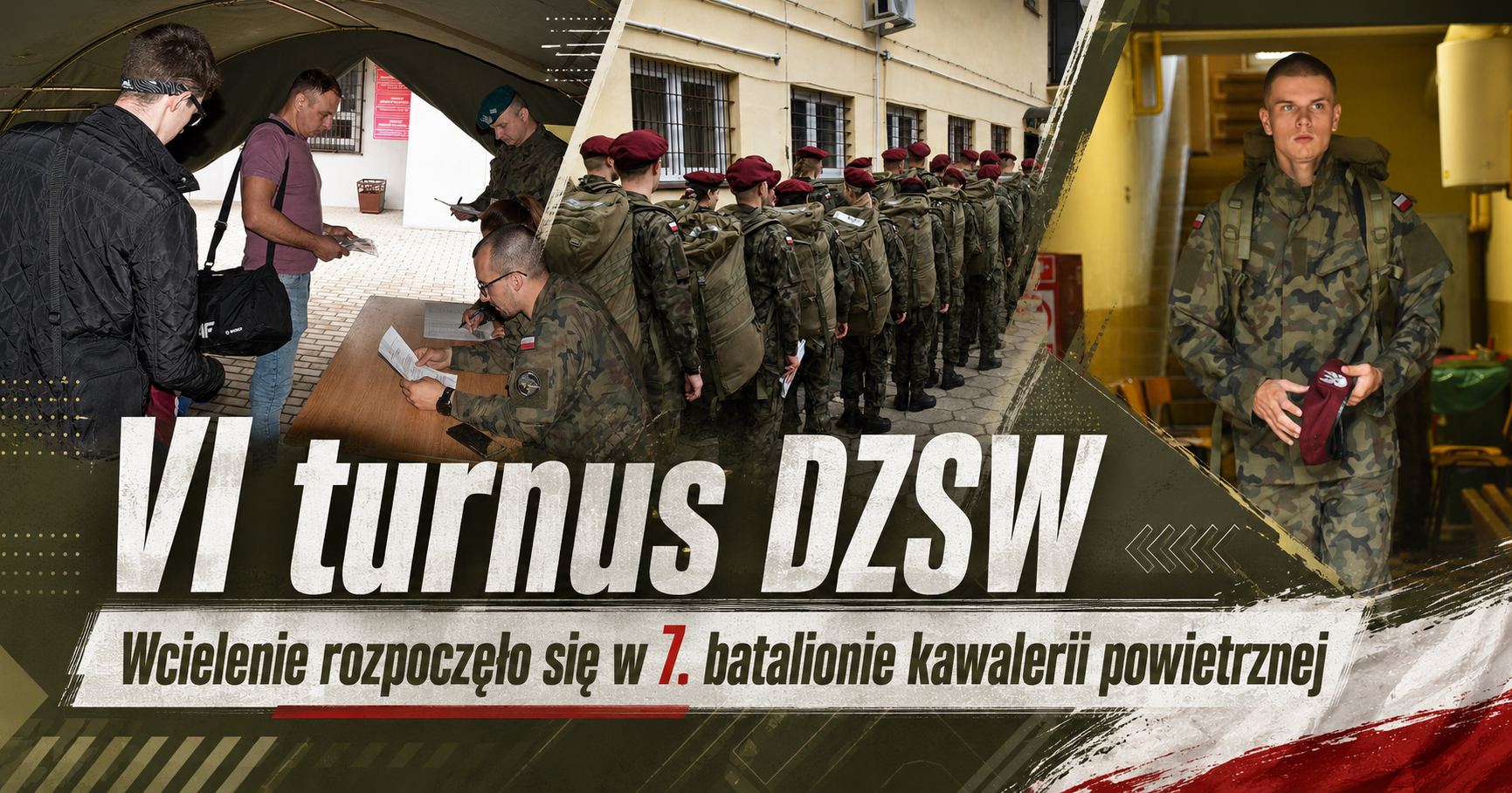 Nowi ochotnicy w szeregach 7. batalionu. Rozpoczął się VI turnus dobrowolnej służby wojskowej