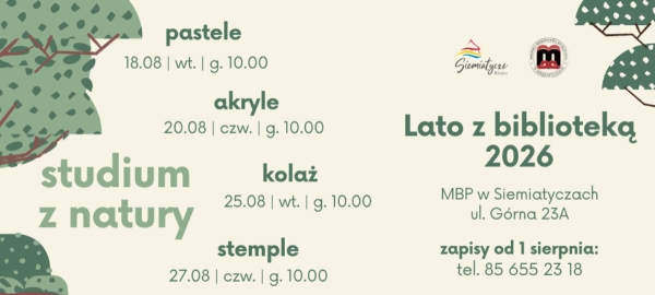 Od 1 sierpnia ruszają zapisy na "Lato z biblioteką 2026"!