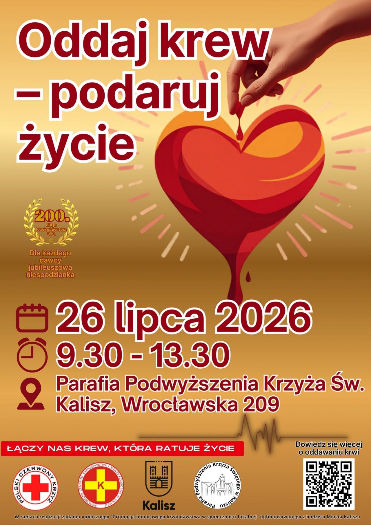 Oddaj krew w Kaliszu 26 lipca!