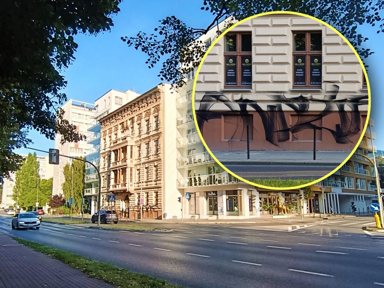 Odrestaurowana kamienica w centrum Szczecina zniszczona. Wandal nie miał szacunku dla zabytku
